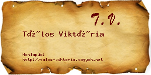 Tálos Viktória névjegykártya